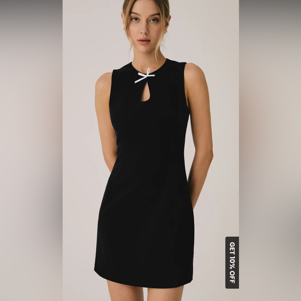 NWT - Commense Mini Bow Decorated Short Dress